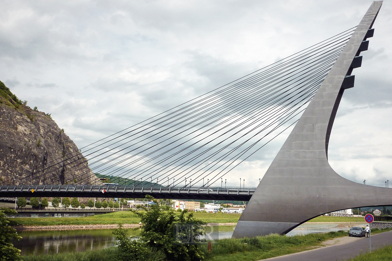 Über die Elbe in Usti nad Labem - Tschechei