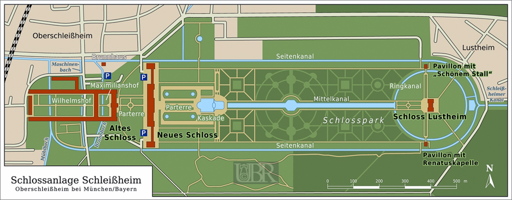 Schleißheim bei München - Lageplan