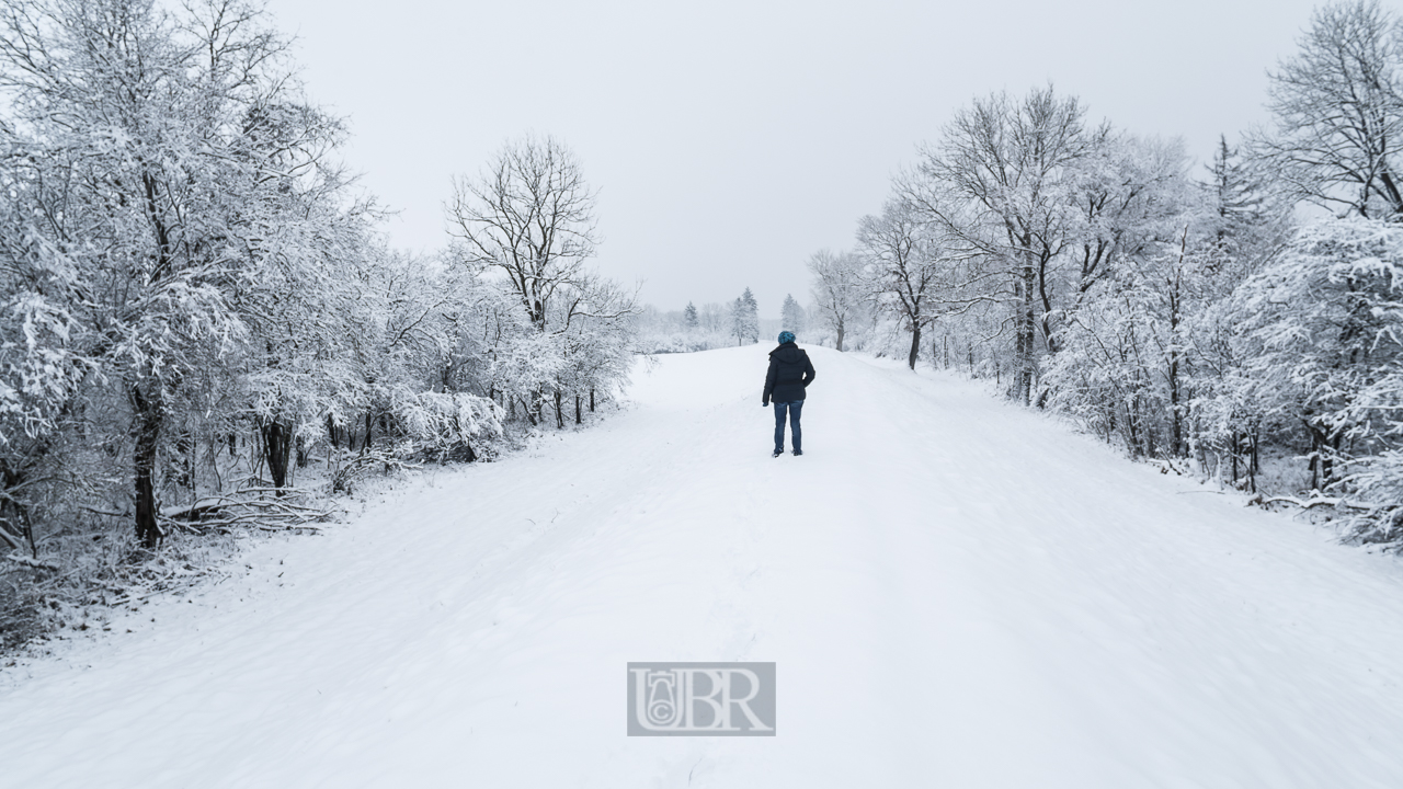 Winterspaziergang auf dem Isardamm bei Dietersheim