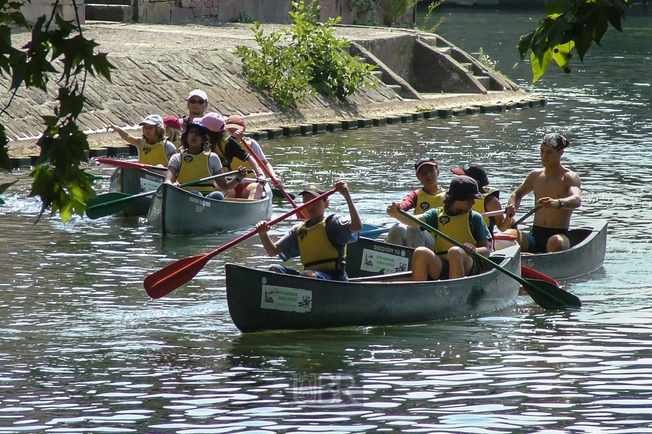 Kanu-Paddler in Straßburg