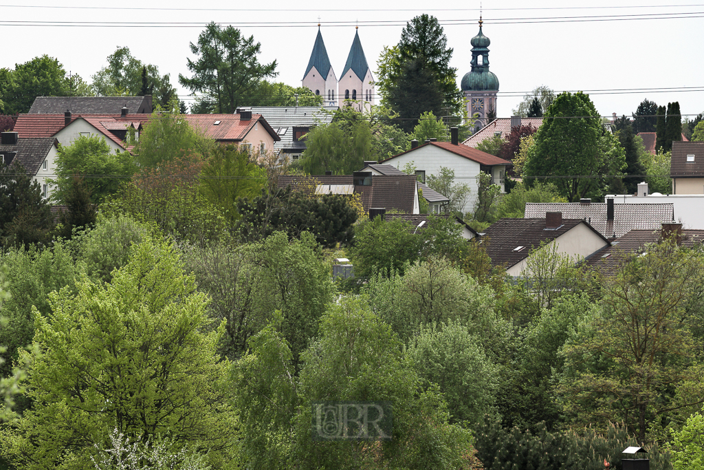 Blick vom Hügel des Schafhofs