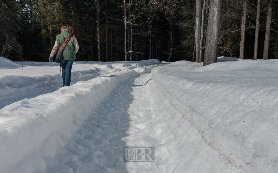 Spaziergang im hohen Schnee