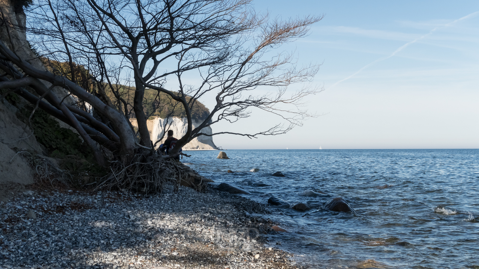 Endlich gefunden: Strand mit Kreidefelsen - nördlich von Sassnitz