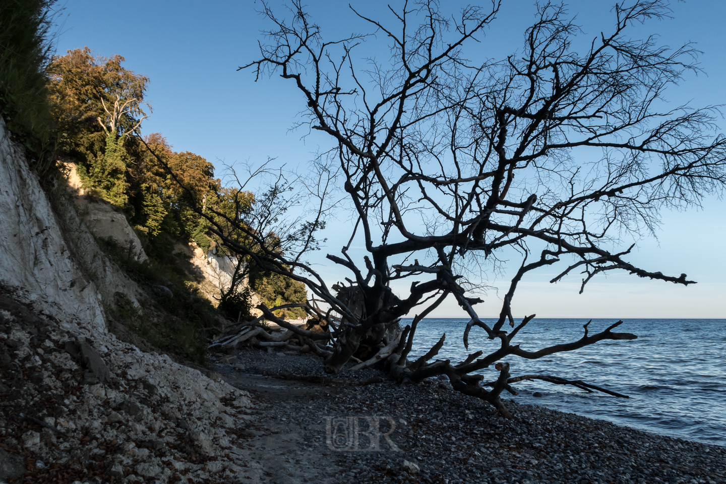 Endlich gefunden: Strand mit Kreidefelsen - nördlich von Sassnitz