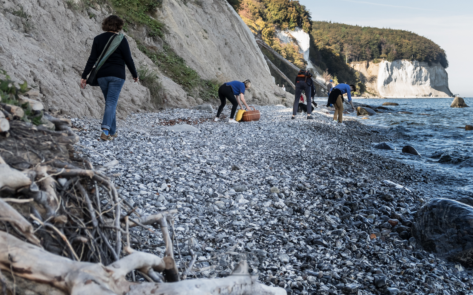 Endlich gefunden: Strand mit Kreidefelsen - nördlich von Sassnitz