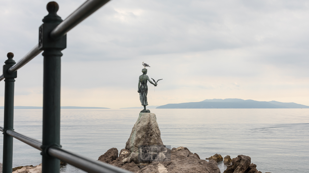 Am 'kleinen Hafen' von Opatija - Blick auf die Bucht