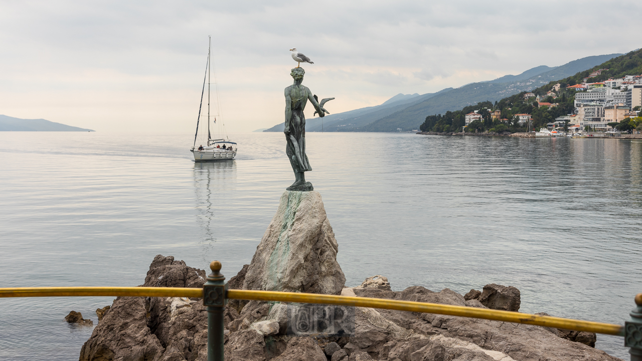 Am 'kleinen Hafen' von Opatija - Blick auf die Bucht