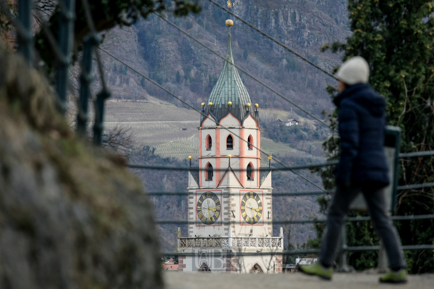 Bozen bietet einen schönen Panoramaweg mit Aussichten auf die Stadt