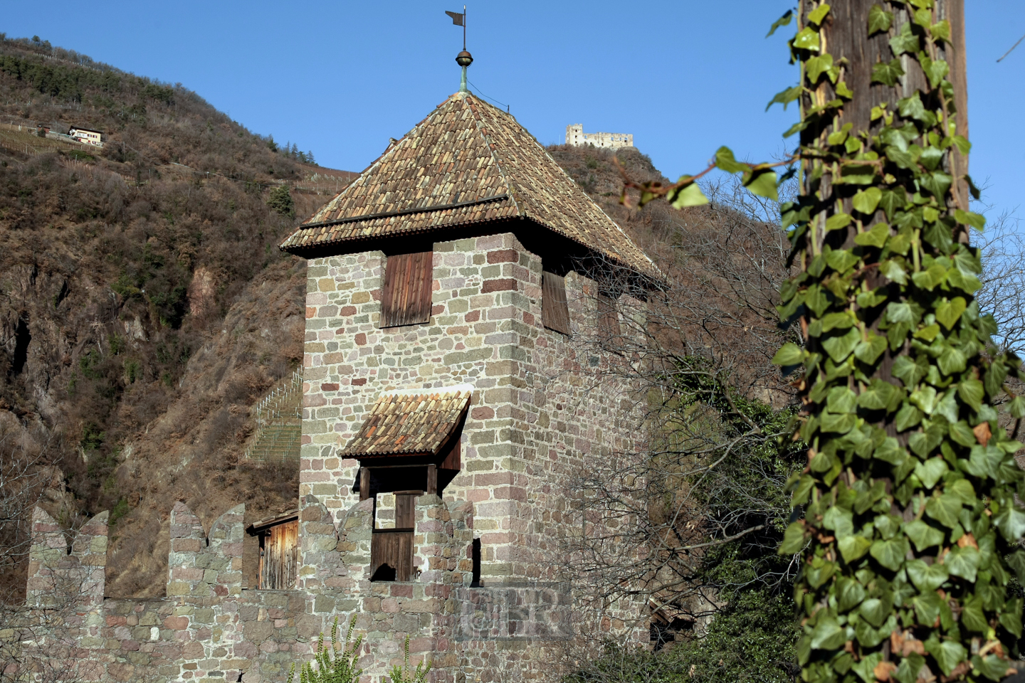 Auf Schloss Runkelstein bei Bozen