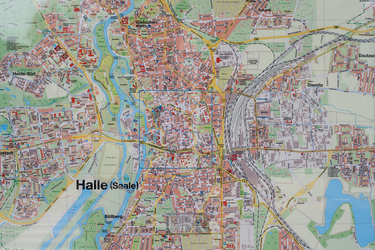 Stadtplan Halle Inntenstadt