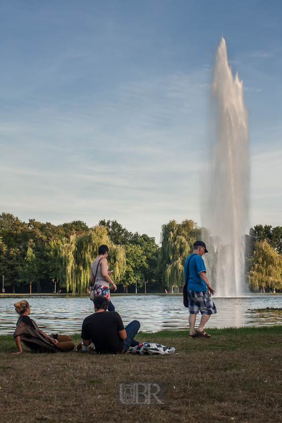 Fontäne auf der Ziegelwiese an der Saale