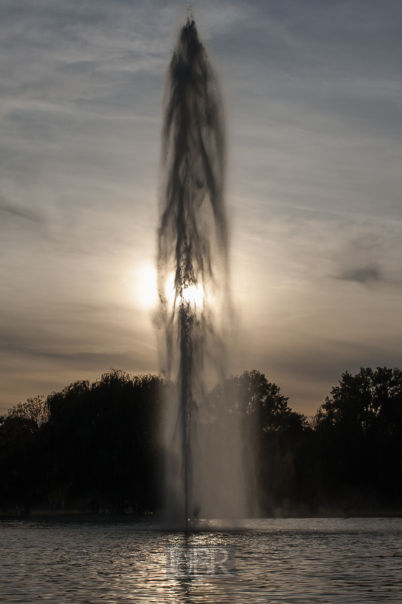 Fontäne auf der Ziegelwiese an der Saale