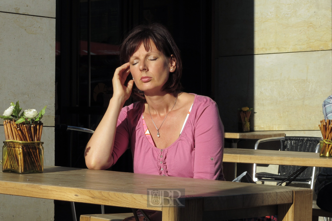Kurze Pause bei Sonnenlicht