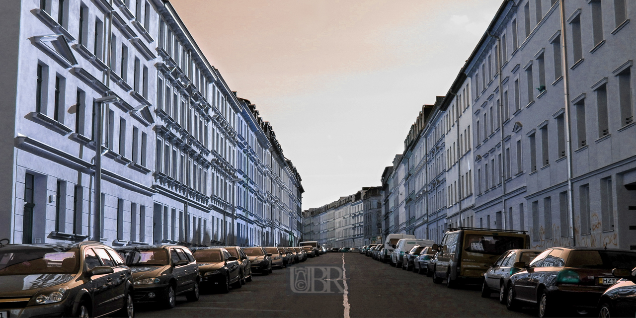 Typische Wohnstraße - diese ist bereits renoviert