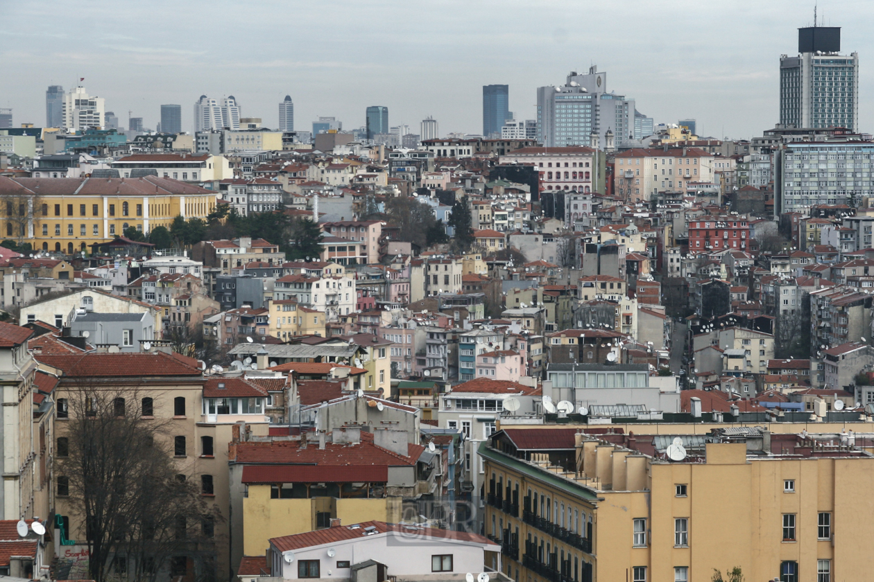 Blick nach Norden mit der Business Skyline