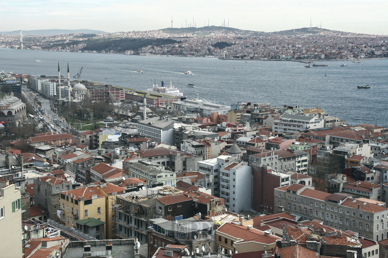Bosporus mit dem östlichen, asiatischen Teil von Istanbul