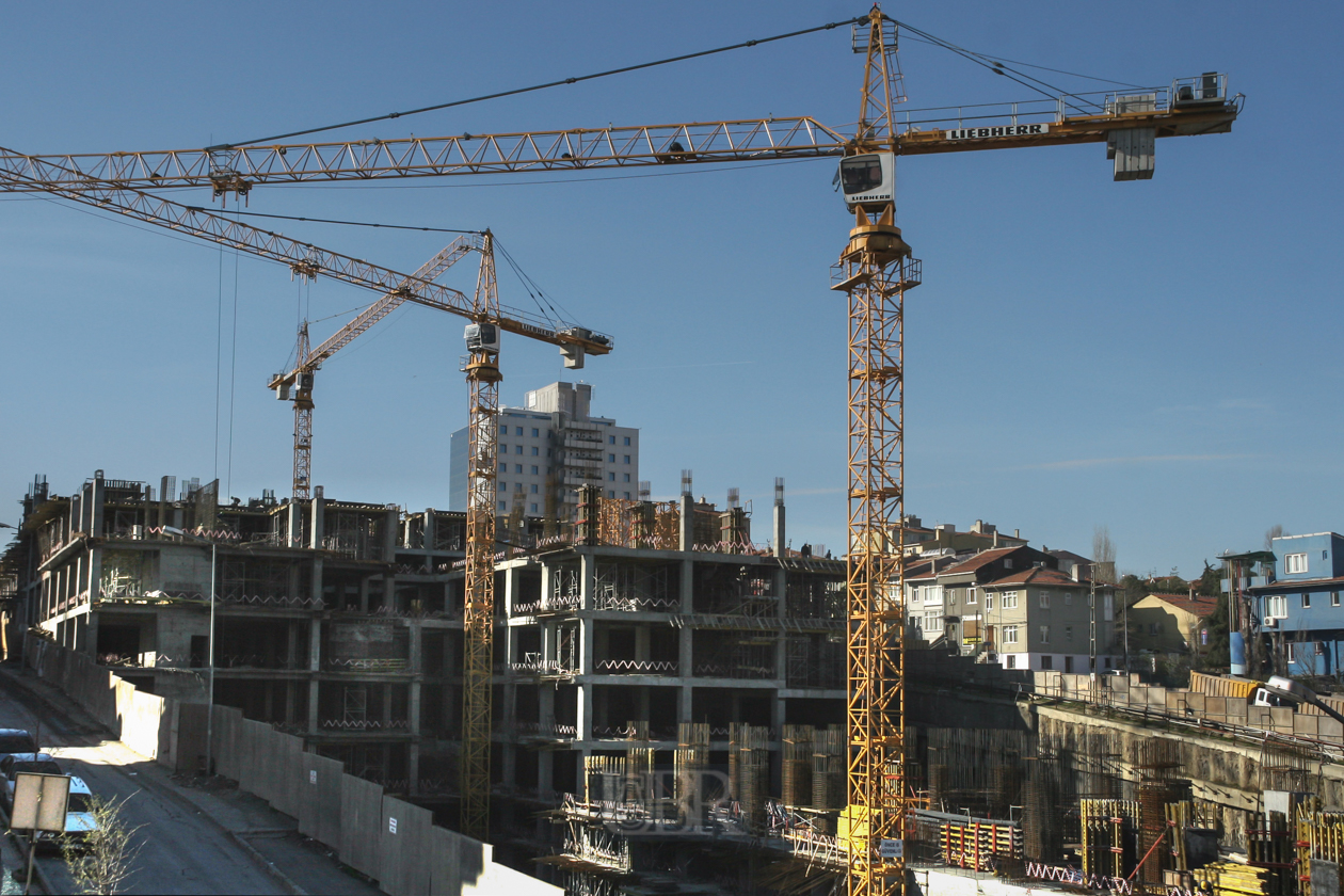 Stadtteil Mecidijeköy - Baustelle vor dem Hotel