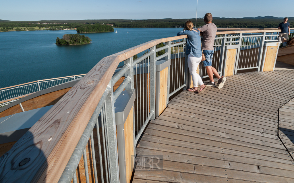 Ausblick von der obersten Plattform - auf 38m Höhe