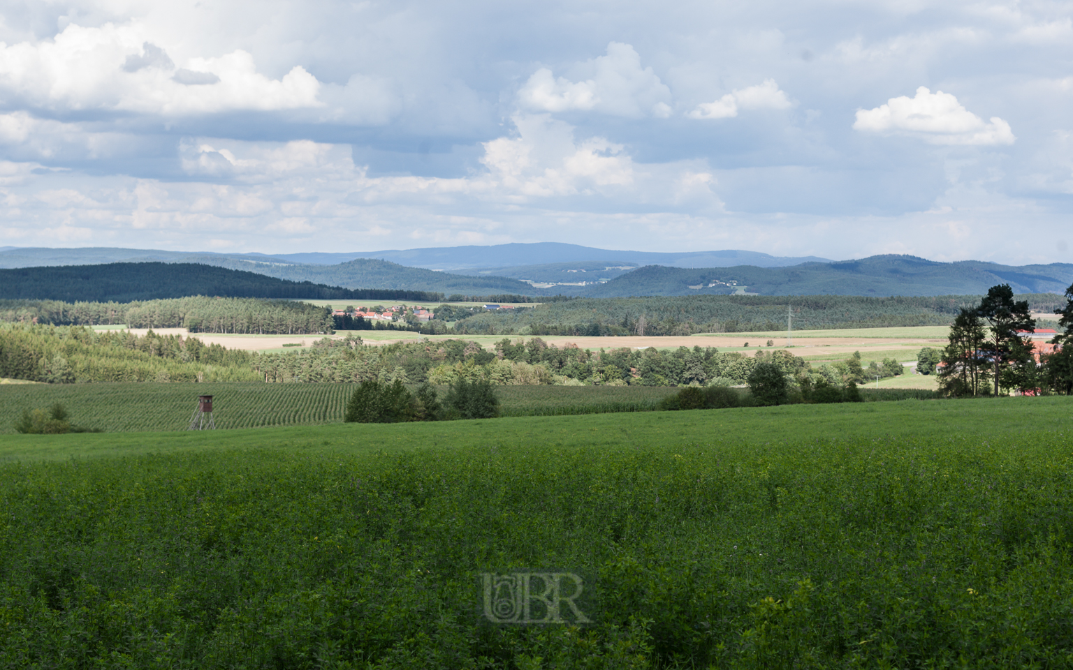 Blick von Hirschberg bei Fuhrn in Richtung Böhmerwald