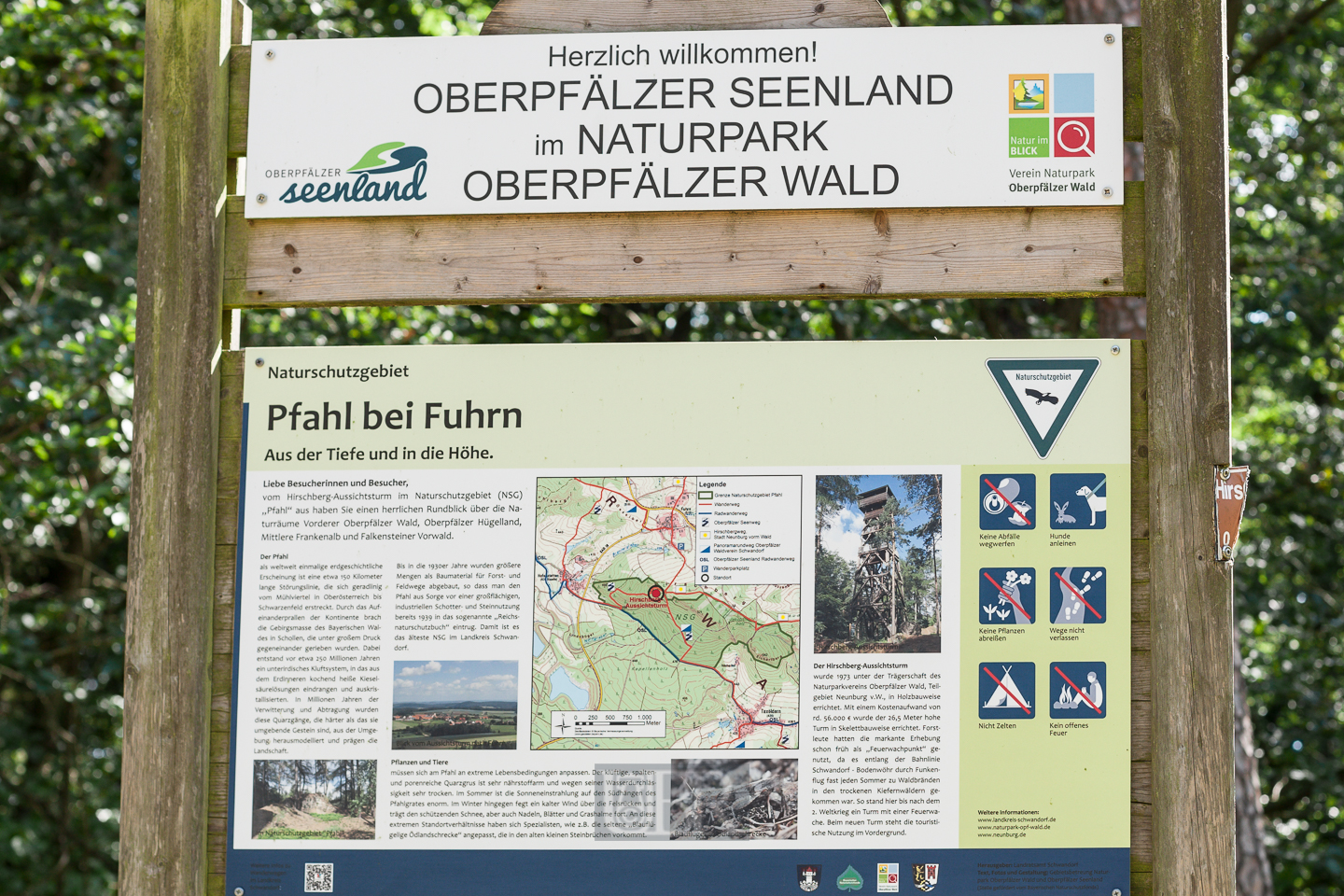 Orientirungshilfe im Oberpfälzer Wald