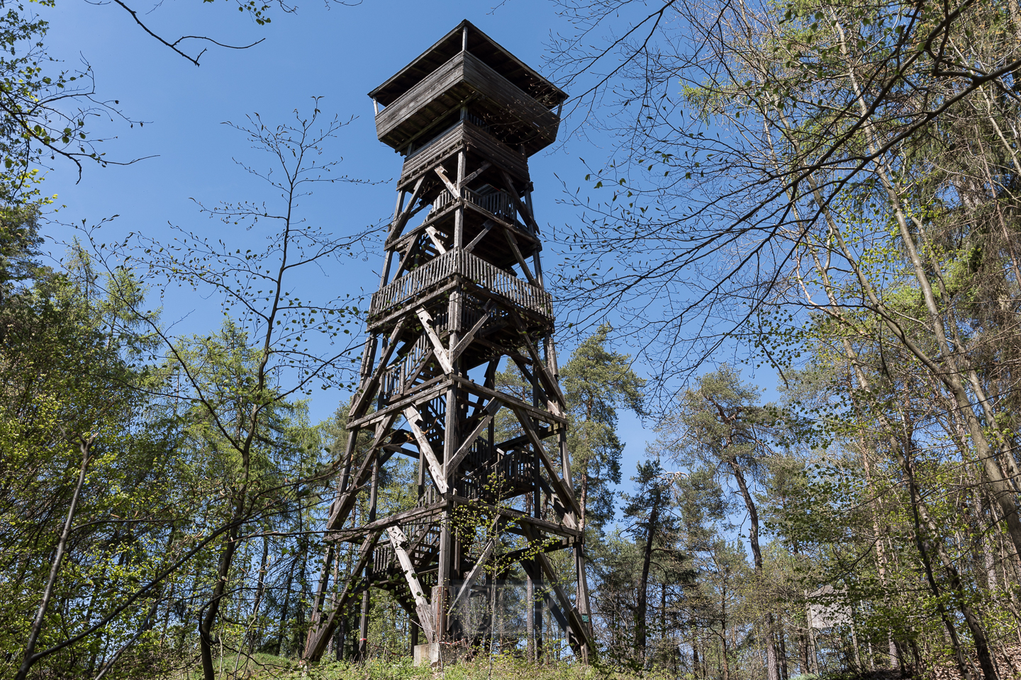 Der alte Aussichtsturm am "Pfahl" auf dem Hirschberg