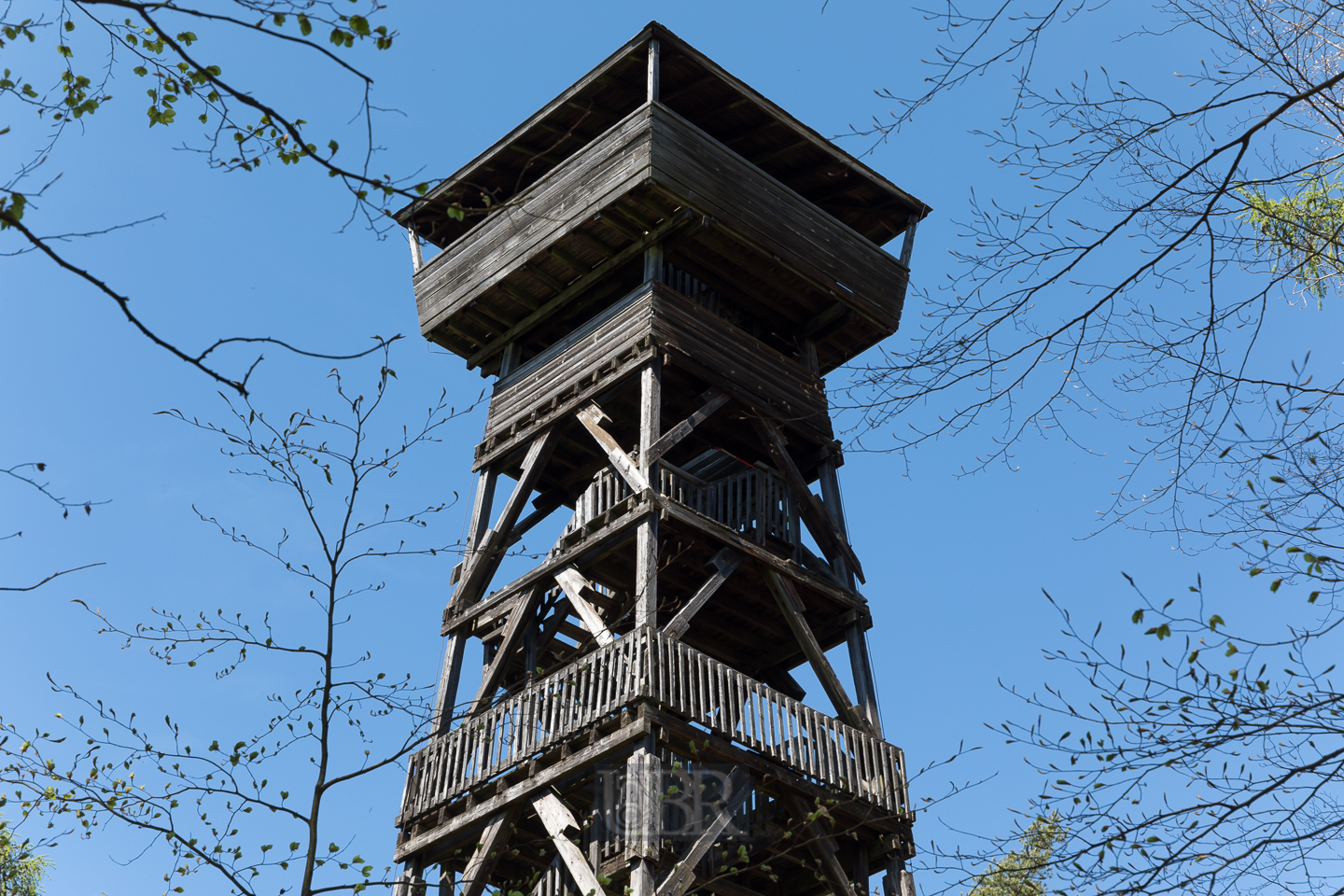 Der alte Aussichtsturm am "Pfahl" auf dem Hirschberg