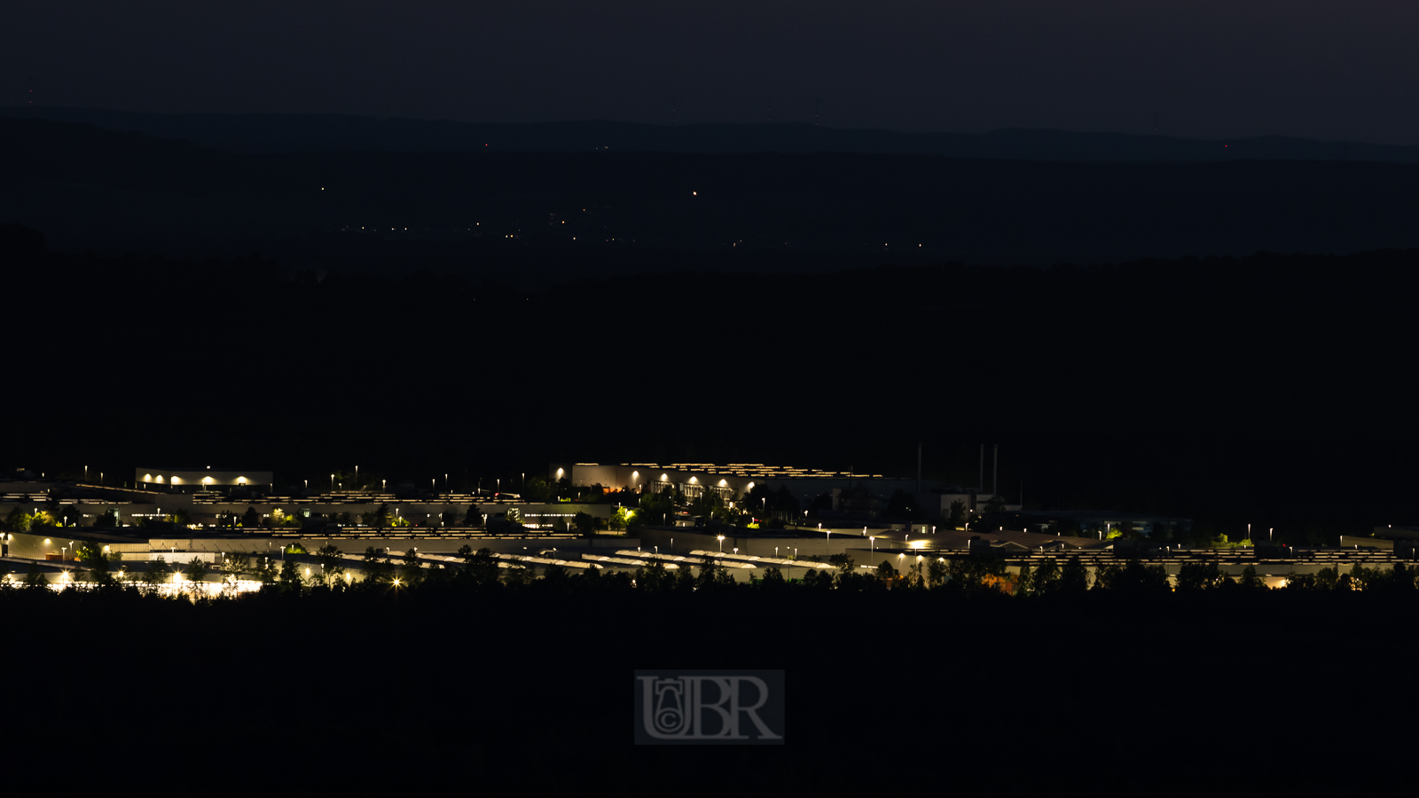 Blick auf das Industriegebiet Wackersdorf